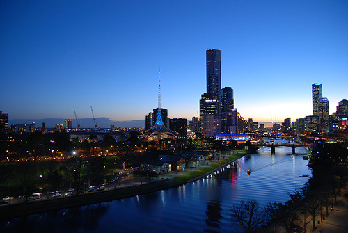 Melbourne from the top of a ferris wheel Melbourne from the top of a ferris wheel